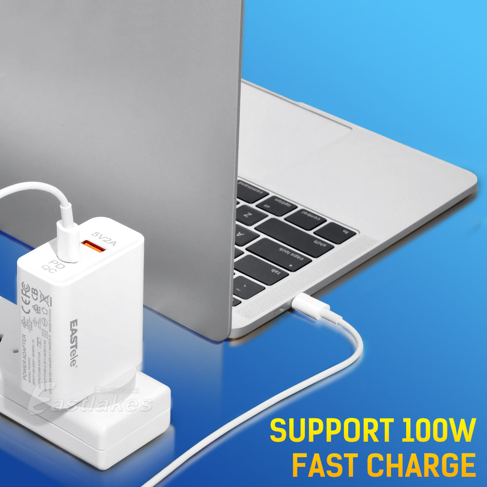 1M USB C to USB C Fast Charging Data Cable - Eastlakes Electronics